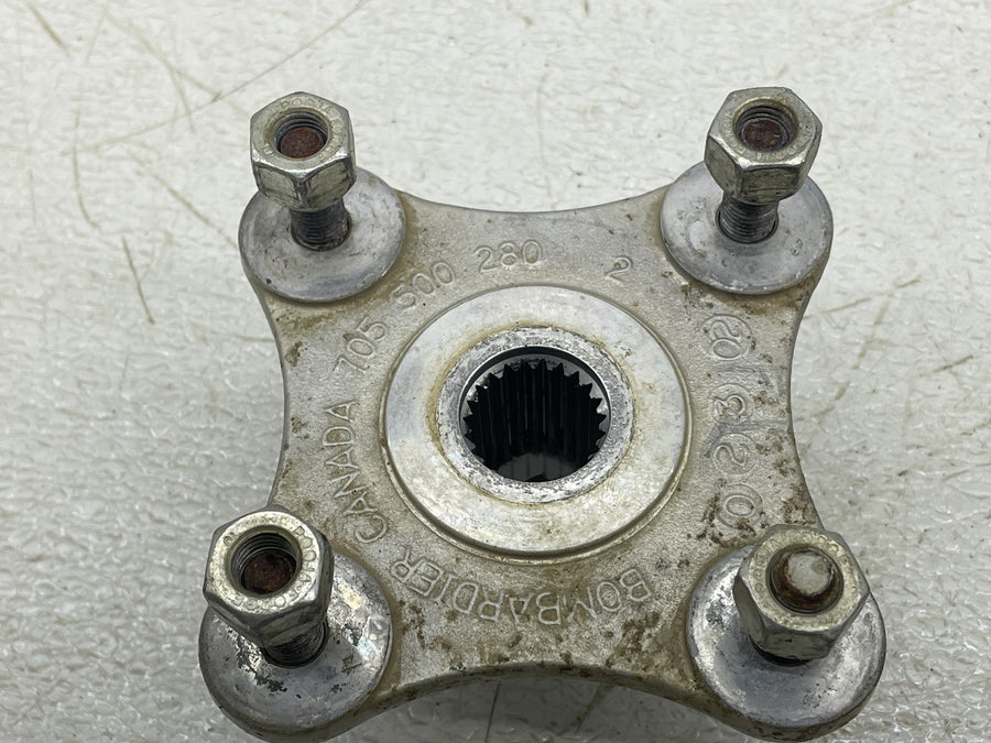 03-06 BOMBARDIER RALLY 200 REAR BACK FRONT WHEEL RIGHT LEFT HUBS HUB SET