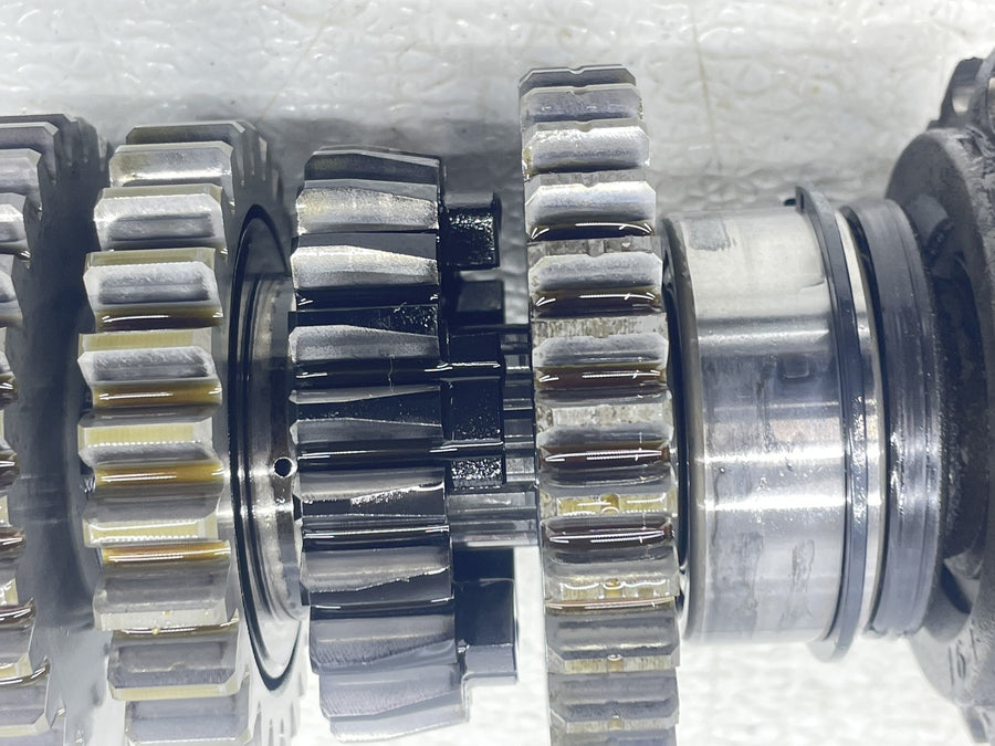 08-16 YAMAHA YZF R6 L ENGINE TRANSMISSION GEARS OUTPUT MAIN SHAFT DRUM