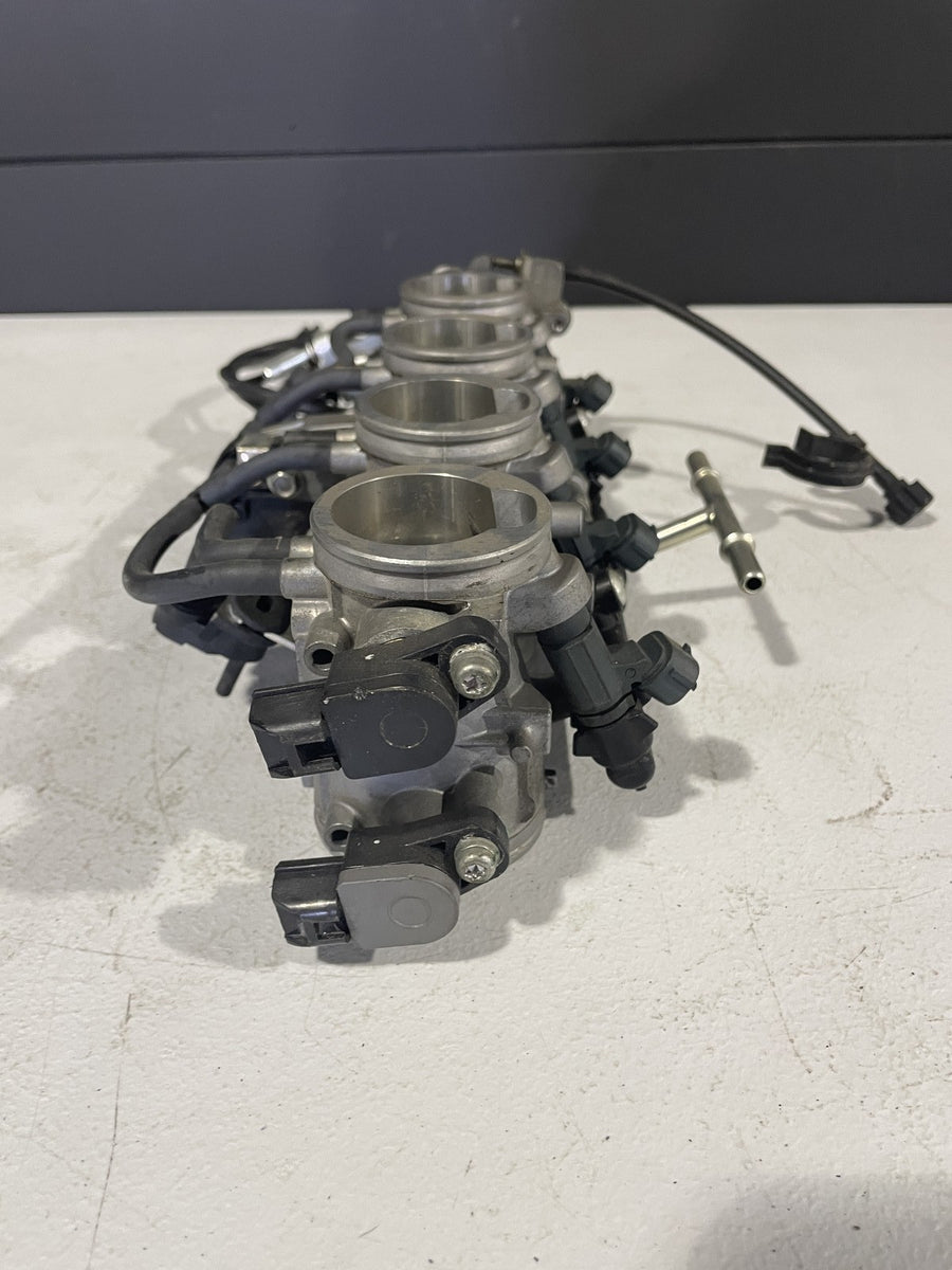07-08 KAWASAKI NINJA ZX6R THROTTLE BODY BODIES FUEL INJECTORS TPS STVA
