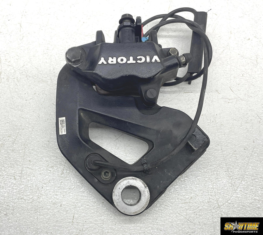 12-17 VICTORY CROSS COUNTRY TOUR REAR BACK BRAKE CALIPER W MOUNT BRACKET