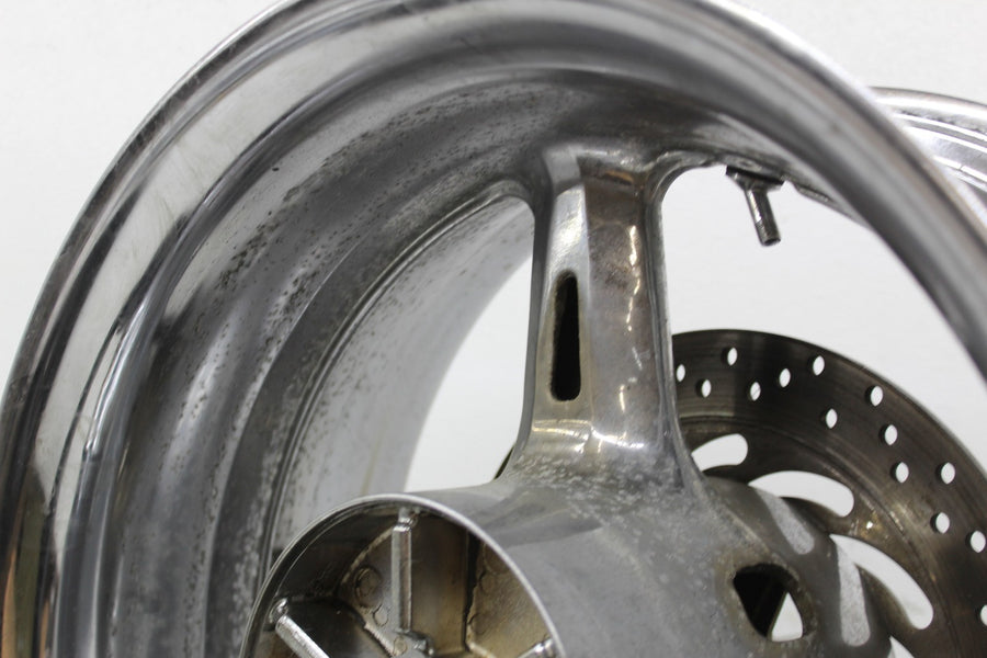 02-09 YAMAHA ROAD STAR XV1700PC WARRIOR CHROME REAR BACK WHEEL RIM 17X9 (READ)