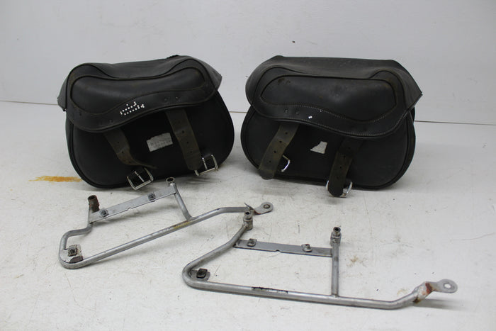 2004 VICTORY KINGPIN SIDE CARGO LUGGAGE SADDLEBAG BAG PAIR W/ BRACKETS