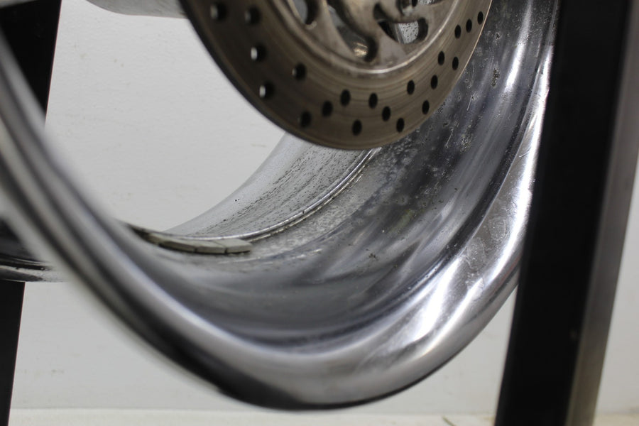 02-09 YAMAHA ROAD STAR XV1700PC WARRIOR CHROME REAR BACK WHEEL RIM 17X9 (READ)