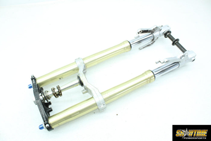 00-01 YAMAHA YZF R1 COMPLETE FRONT END FORKS SUSPENSION TRIPLE TREE