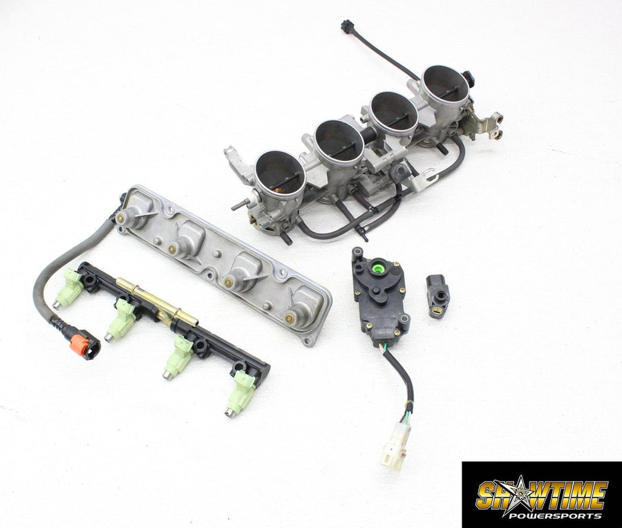 05 06 KAWASAKI NINJA ZX6R MAIN FUEL INJECTORS THROTTLE BODY TPS ACTUATOR SENSOR