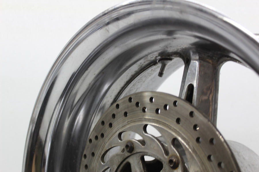 02-09 YAMAHA ROAD STAR XV1700PC WARRIOR CHROME REAR BACK WHEEL RIM 17X9 (READ)