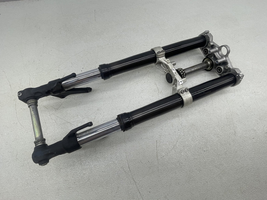 06-15 YAMAHA FZ1 FZ1S FRONT FORKS SHOCK SUSPENSION TRIPLE TREE STRAIGHT