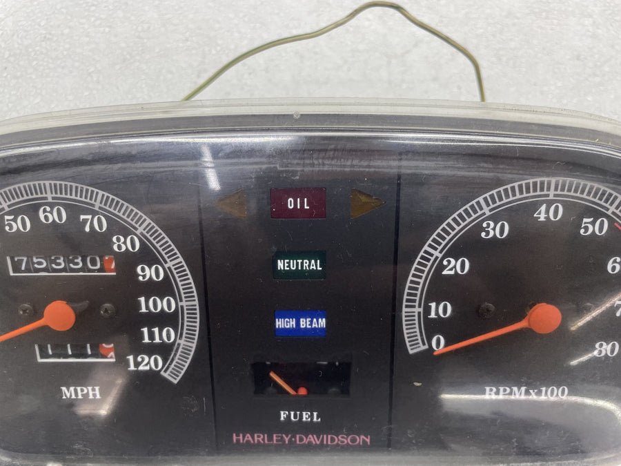 89-91 HARLEY-DAVIDSON ELECTRA GLIDE CLASSIC FLHTC GAUGES METER SPEEDO TACH 75K