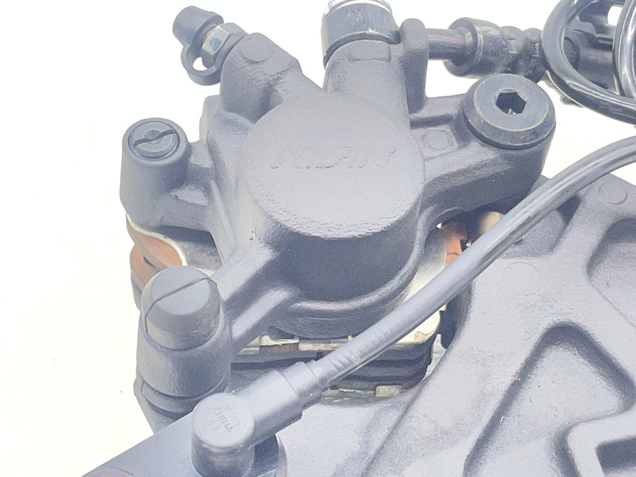 19-23 KAWASAKI NINJA ZX6R ZX636 REAR BACK BRAKE CALIPER W MOUNT SPEED SENSOR